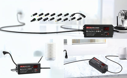 Adjustable AC DC Power Adapter 24W 3-12V 2A Universal Power Supply 100-240V with LED Voltage for an Everyday Personal Care Routine