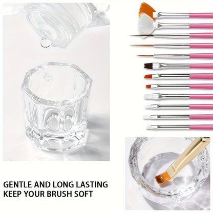 Acrylic Nail Brush Cleaner & Conditioner 2-Pack Wash Pen for Home and Salon Manicures, with the Listed Configuration