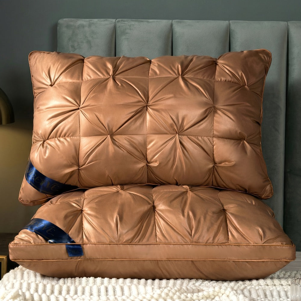 Luxury Hotel Pillows 2PCS, Cool Breathable Pillow Insert, Fluffy Resilient Neck Support, Comfortable Sleeping Pillow