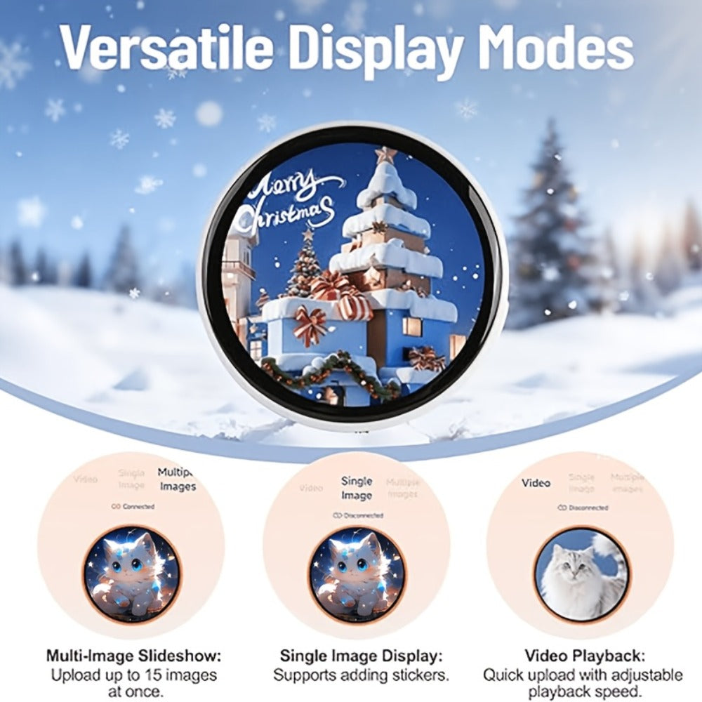 Electronic Anime Badge with Display Screen, Dynamic Touch, High Frame Rate, 600mAh Battery, Bluetooth 6.0 & USB Magnetic Charging