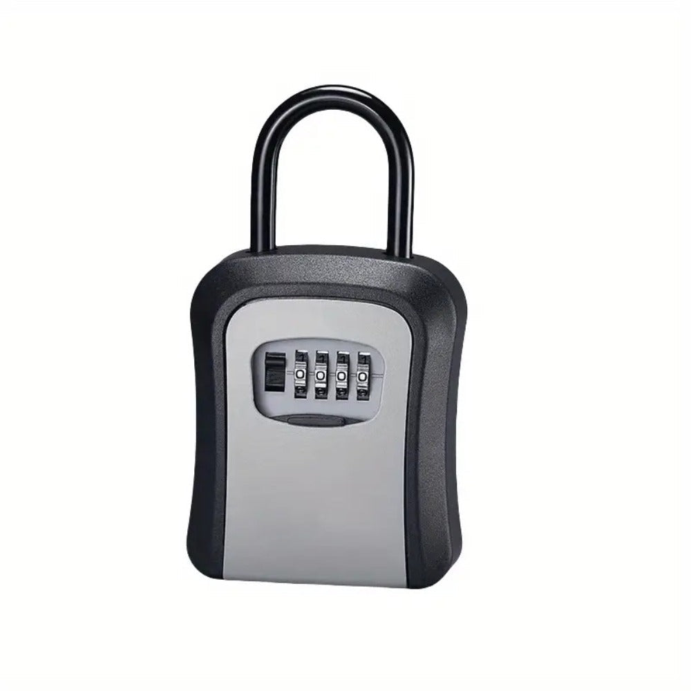 Wall-Mounted Key Lock Box with Resettable Password – Outdoor Key Safe Box, Security Lock Box for Home Garage Garden Office Store