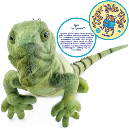 Large Iguana Stuffed Animal Plush 27 Inch, Igor the Iguana Realistic Lizard Plush Toy by Viahart