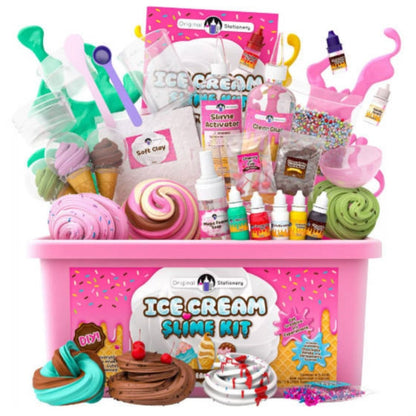 Novelty Slime Toy Ice Cream & Lollipop Set for Kids, Cute Food Shaped Squishy Slime, Fun Party Favors for Christmas Halloween Easter
