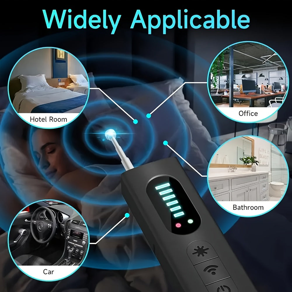 Anti Spy Hidden Camera Detector RF Signal Scanner Portable Bug Detector, GPS Tracker Finder, Listening Device Detector