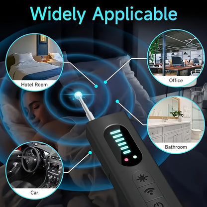 Anti Spy Hidden Camera Detector RF Signal Scanner Portable Bug Detector, GPS Tracker Finder, Listening Device Detector