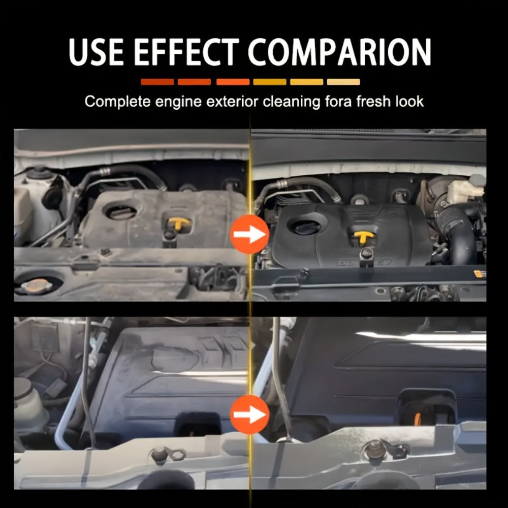 Engine Compartment Restorer Spray 3.38oz with Sponge – Engine Bay Refurbishing Agent, Polishing & Cleaning Spray, Extends Service Life