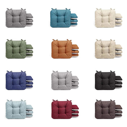 Memory Foam Chair Cushions Set of 4 – Kitchen Chair Pads with Non-Slip Backing & Ties, 500GSM Thick Seat Cushions for Dining Chairs Indoor
