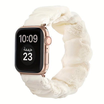 Nylon Elastic Apple Watch Band Women 4-Pack Adjustable Loop Aluminum Butterfly Clasp Strap for an Everyday Personal Care Routine