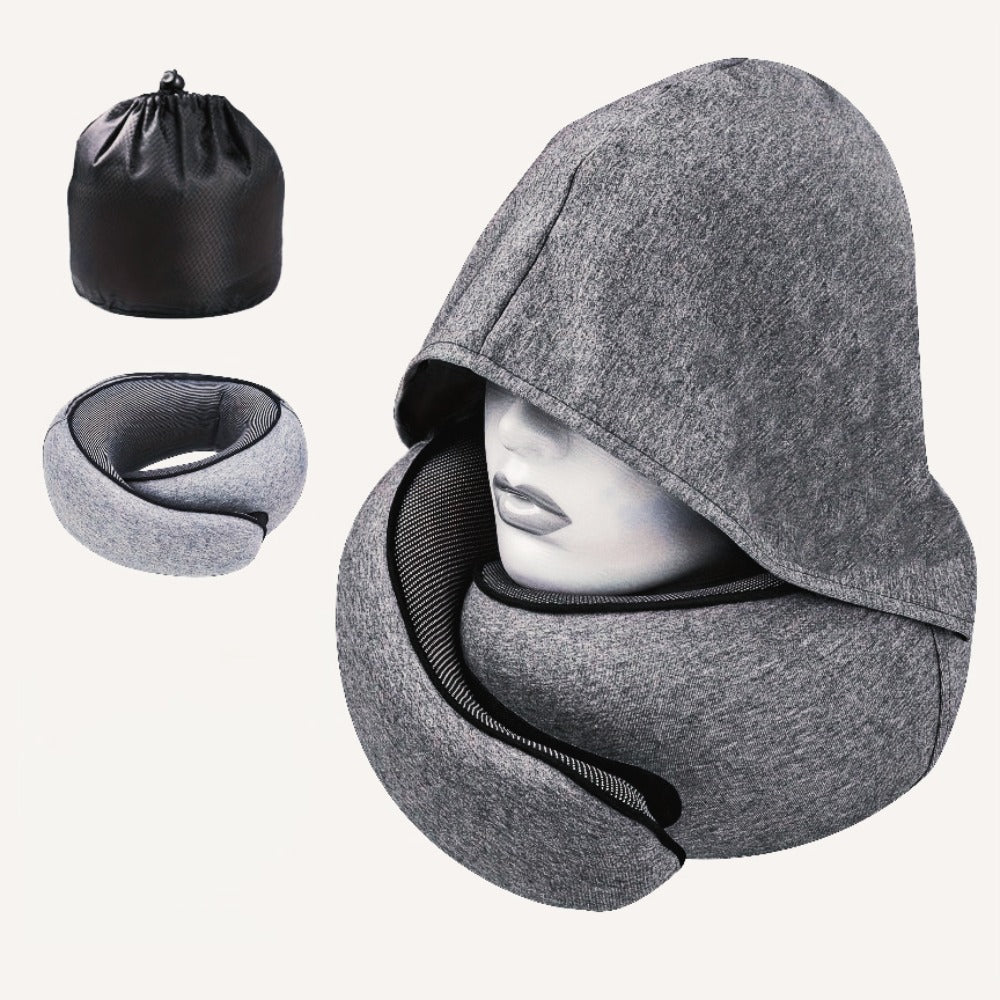 Travel Neck Pillow U-Shaped Memory Foam Cervical Support Pillow for Airplane, Car & Hotel – Portable & Ergonomic