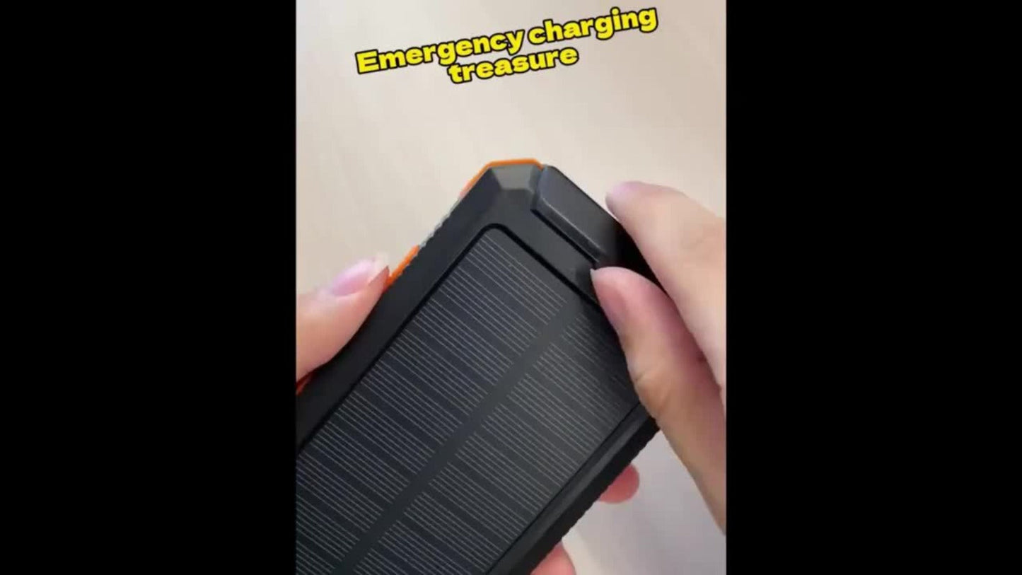 Power Bank for Camping, 20000mAh 40000mAh Portable Charger with Dual USB LED Flashlight & Compass – Waterproof External Battery Pack