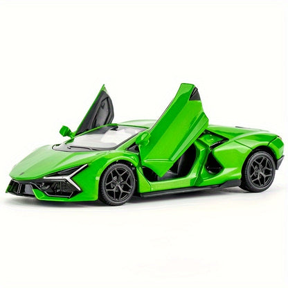 Lamborghini Diecast Car Model 1:36 Scale Alloy Pullback with Openable Doors, Aerodynamic Supercar Replica