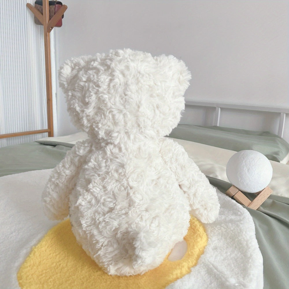 Stuffed Animal White Teddy Bear with Loving Heart Detail, Kawaii Theme and One product details Style