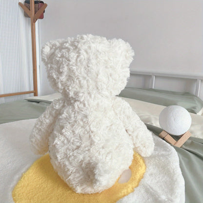 Stuffed Animal White Teddy Bear with Loving Heart Detail, Kawaii Theme and One product details Style