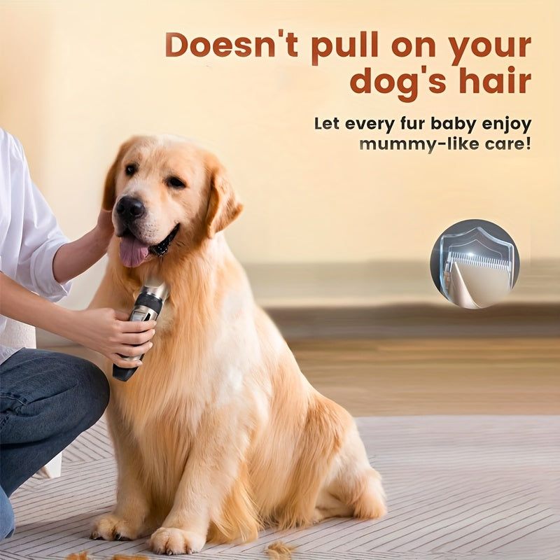 Pet Hair Trimmer USB Rechargeable Wireless Clipper for Dogs & Cats – Low Noise Electric Grooming Scissors, Lithium Battery