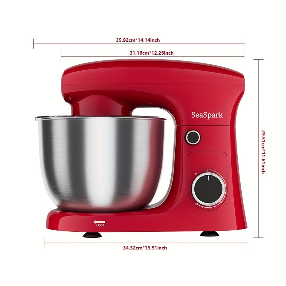 3-in-1 Stand Mixer 10-Speed Tilt-Head with Pulse - 5.5QT Stainless Steel Bowl Kitchen Mixer with Dough Hook