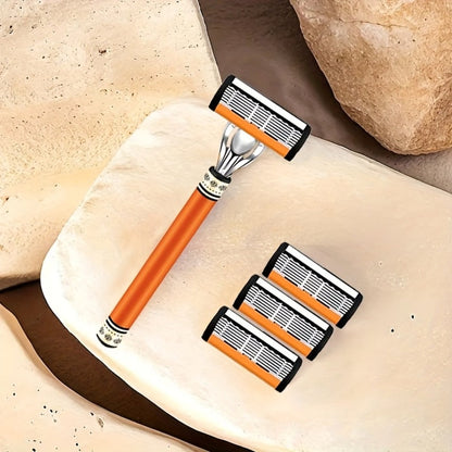Double Edge Safety Razor Set for Men with 2 Handles & Stainless Steel Replacement Blades – Barber-Quality Close Shave Manual Shaving Kit