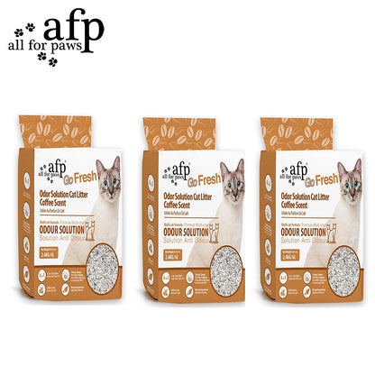Tofu Cat Litter 33 lbs – Coffee Scent 5-in-1 Formula, Quick Clumping & Low Dust Cat Litter for Indoor Cats, 6 Packs x 5.5 lbs, Odor Lock