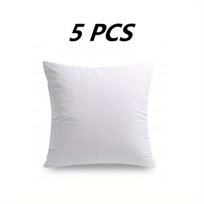 White Pillow Inserts in Square or Lumbar Sizes with Single, Three, Five, Sixteen or Twenty-Piece Packs