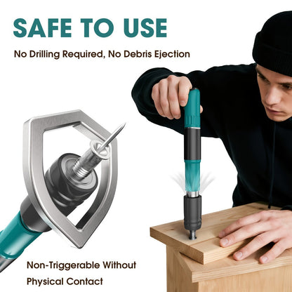 Hand Nail Gun Compact, Portable Steel Nail Driver for Cement Walls, Concrete & Wood for Home and Salon Manicures