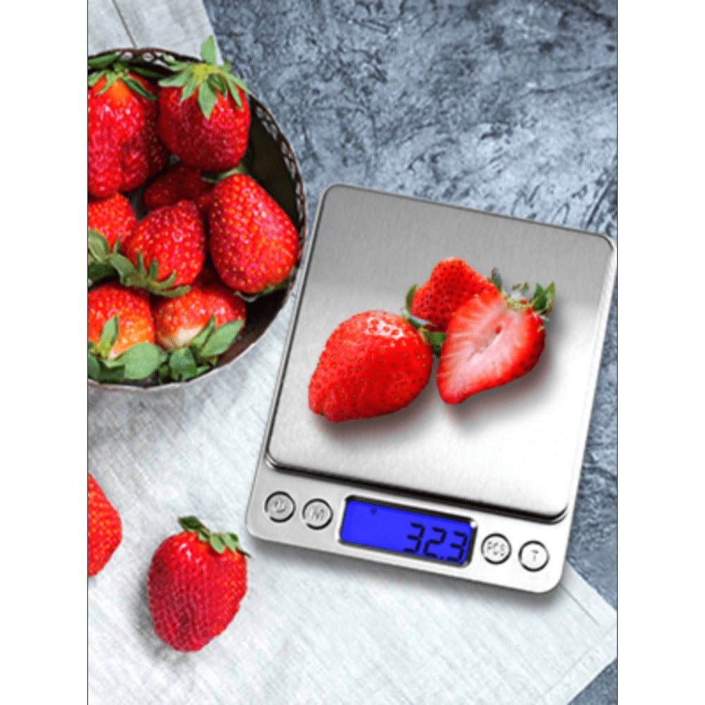 Digital Kitchen Scale Pocket Food Scale 3000g x 0.1g Accuracy, 6 Unit Modes LCD Display Tare Function