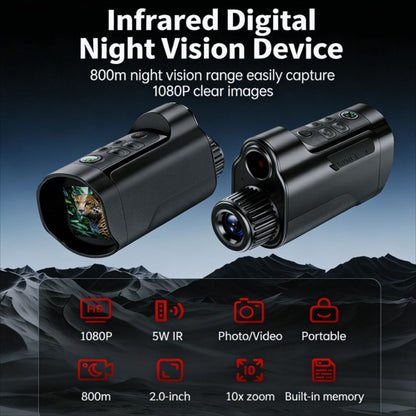 Night Vision Monocular 1080P HD 5W IR 2600FT Range 10X Digital Zoom 2-Inch Screen Handheld Night for an Everyday Personal Care Routine