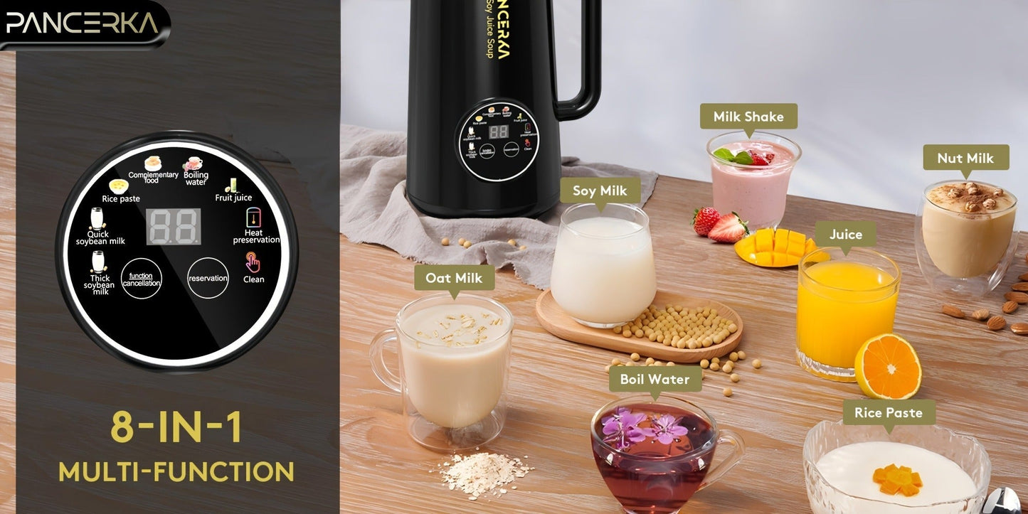 Soy Milk Maker Automatic Nut Milk Machine 27oz – One-Touch Operation, Multi-Functional for Almond, Oat, Soy