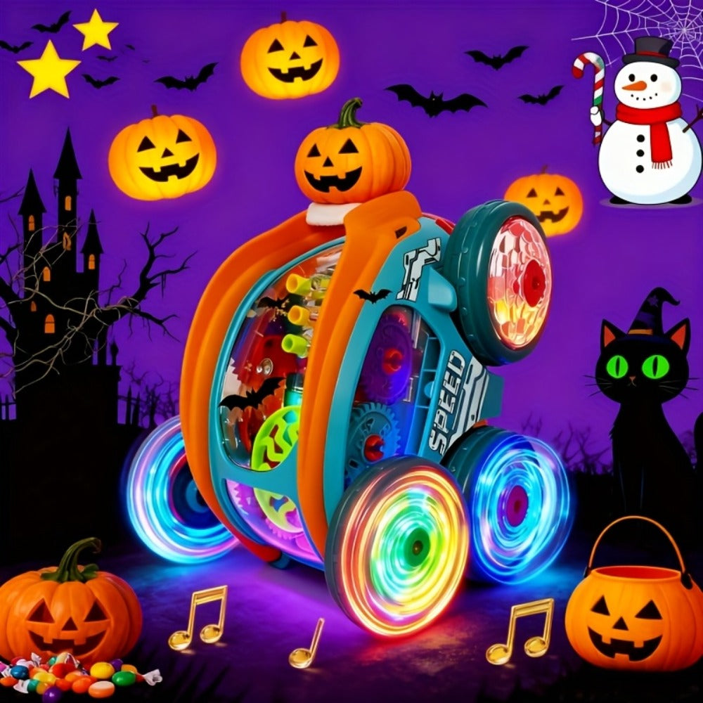 Dump Truck Toy Car with Colorful LED Lights & Music, Auto Rolling Construction Vehicle Toy for Toddlers Kids Ages 2+