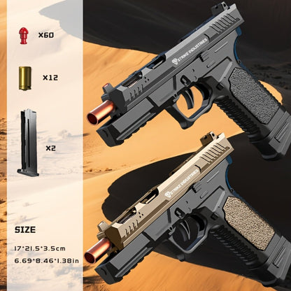 G17 Bullet Toy Gun for Boys, Rapid Fire Foam Dart Blaster Pistol, Realistic Textured Grip, Outdoor Shooting Game Toy