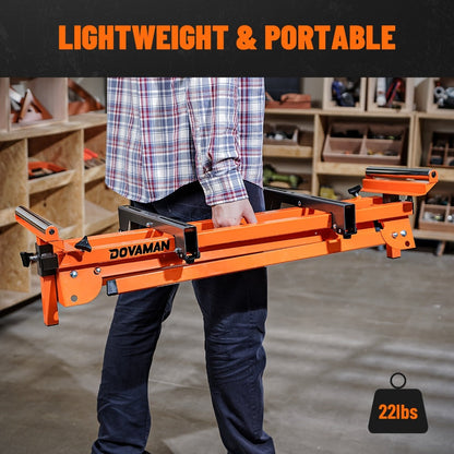 Miter Saw Stand with 78-1/8" Sliding Rail, 3-Step Quick Fold, Universal Fit for DeWalt Makita Bosch & Most Miter Saw Brands