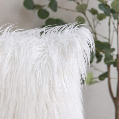 Faux Fur Throw Pillow Covers Pack of 2 – Luxury Soft Fluffy Decorative Cushion Covers for Couch Bed Sofa, Pet Friendly, Zipper Closure
