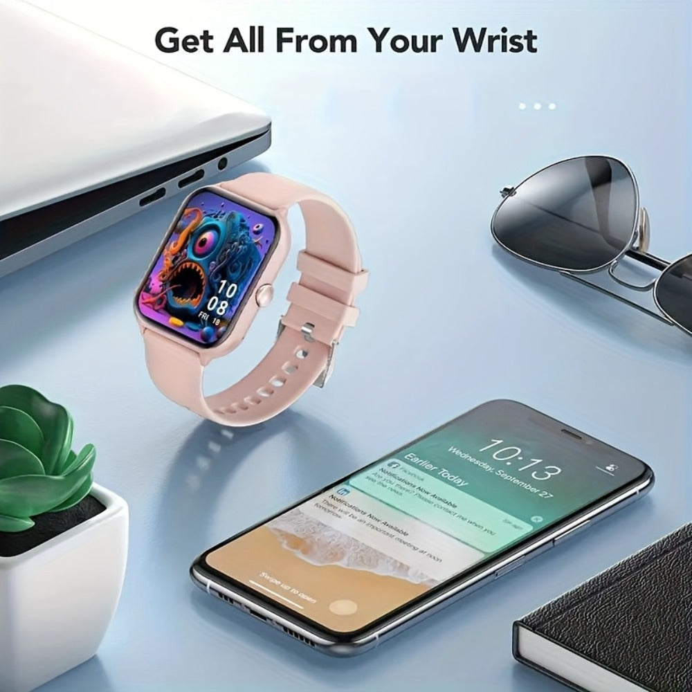 Smartwatch Smart Bracelet 1.83" Full Touch – Wireless Calling, Message Notifications, Fitness & Multi-Sport Tracker, Heart Rate