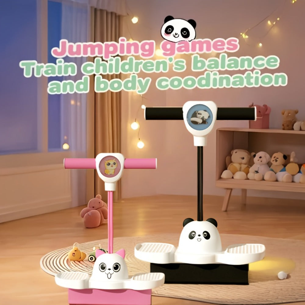 Hop Ball for Kids & Adults Luminous, Thickened Rubber Bouncing Balance Ball, Princess Pink & Panda Black