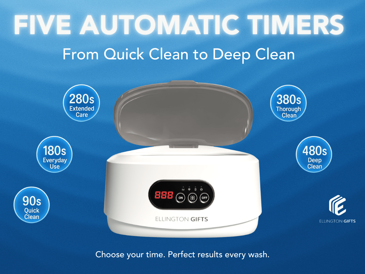 Ultrasonic Cleaner - Jewelry Machine 48000Hz Portable for Glasses Watches Dentures Rings - product detail view 10