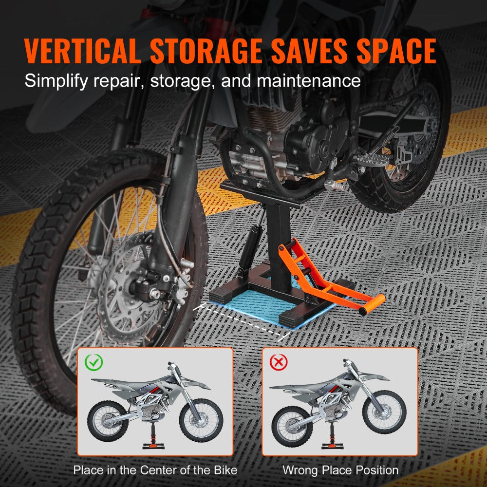Hydraulic Motorcycle Lift Table 440 LBS Capacity Adjustable Height Repair Stand for Dirt Bike Pit Bike ATV