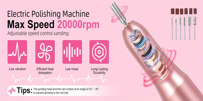 Complete Acrylic Nail Kit with Drill & UV LED Light, Colored Acrylic Powders & All Tools Included