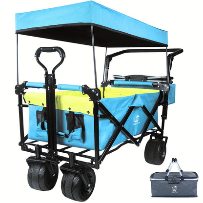 Folding Wagon Cart for Garden, Patio and Yard Use, with the Listed Configuration, for Everyday Use and Organized Storage