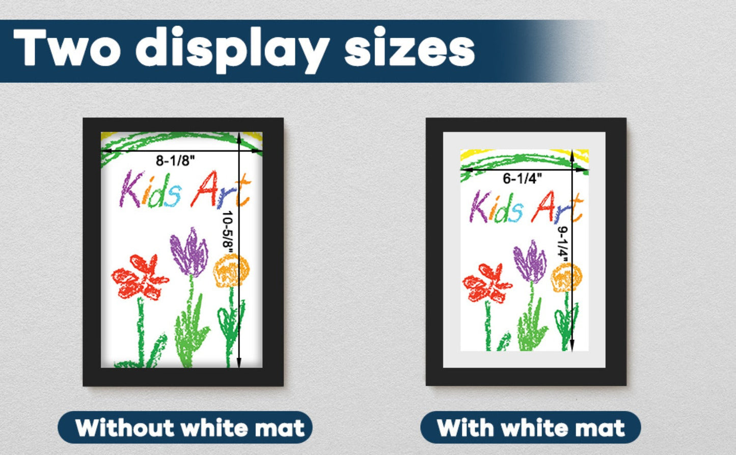 Kids Artwork Frames Front Opening Changeable 8.5x11 Inch Children Art Display Picture Frame for Drawing Crafts Photos Holds 130 Pieces Wood