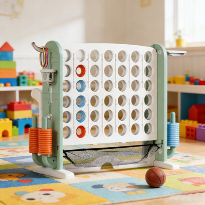 Giant Connect Four Game Adjustable Height 2.6-3.2 Ft with the Listed Color, Size or Set Options for Everyday Use