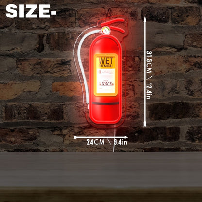 Retro Gas Pump or Fire Extinguisher LED Neon Sign with USB Power, Switch Control and Two Designs