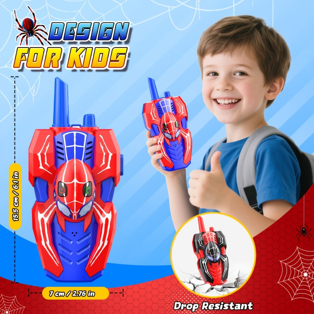 Spider Walkie Talkies for Kids, Long Range Outdoor Toy for Boys & Girls Ages 3-8, Camping Hiking Adventure Gift