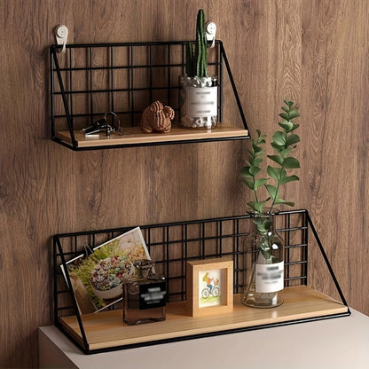 Metal Floating Wall Shelf, No Drill Wall Mounted Storage Rack for Bathroom, Living Room & Bedroom