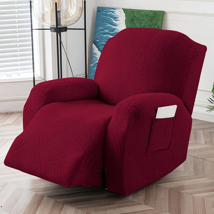 Sofa Cover Big-Leaf Jacquard High-Stretch Recliner Slipcover for 1, 2 or 3 Seats and Console Loveseats