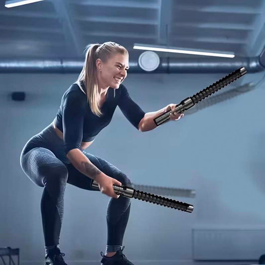 Ropeless Battle Ropes (2pcs) – Portable Cordless Weighted Workout Ropes with Steel Core & Non-Slip Handles for HIIT, Cardio