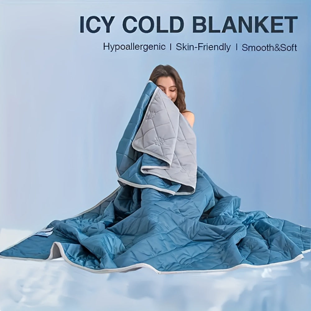 Diamond-Quilt Summer Blanket in Light Violet or Light Green with Three Metric and Inch Size Options