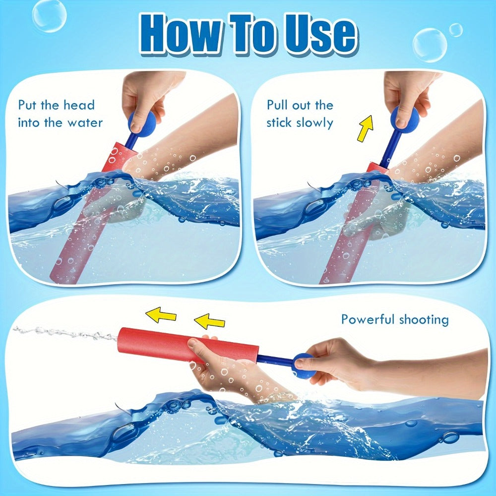 Squirt Water Gun Bulk Pack 6/12/18 Pack for Kids - Colorful Foam Shaft Water Soaker Blaster
