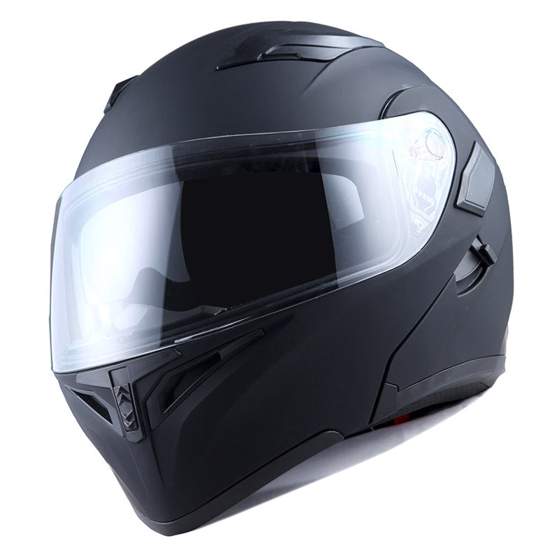 Motorcycle Helmet Modular Flip-Up Full-Face Shell with Dual Visors, S-XL Sizes and Arrow, Storm or Glossy Styles