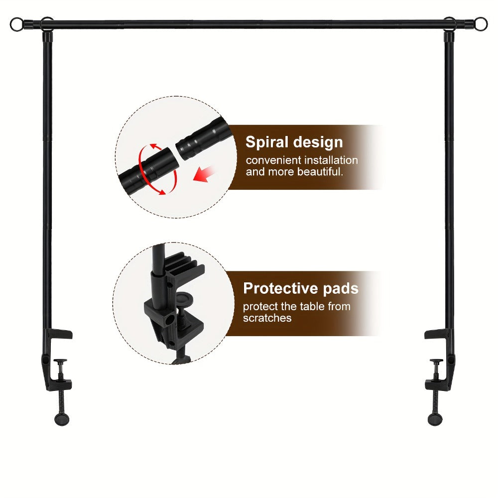 4x8ft Desktop Arch Stand for Photo Booth & Balloon Arrangements – Tool-Free Clip-On Durable Metal Backdrop Arch Frame for Weddings