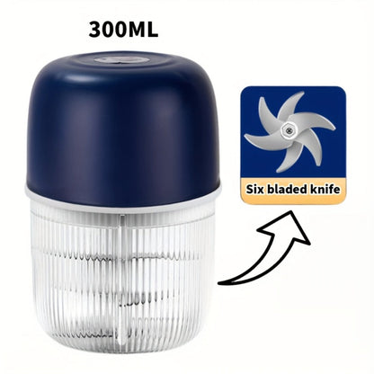 Electric Garlic Chopper USB Rechargeable Mini Food Chopper with 800mAh Battery - Portable for Home Cooking, Dining and Outdoor Meals
