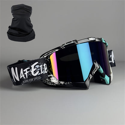 Thirty-Style NAFEIB Ski Goggle and Matching Headwear Set with Mirrored, Clear, Silver and Gray Lens Options