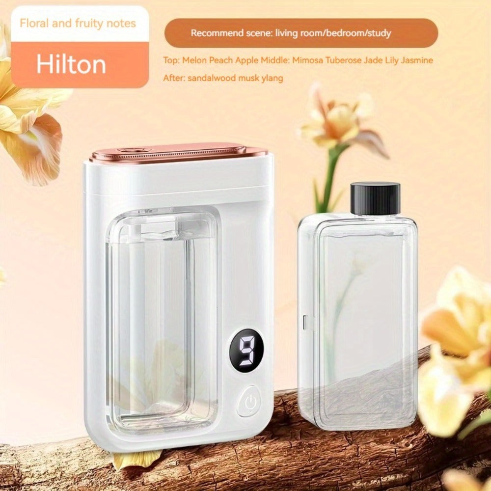 Essential Oil Aromatherapy Diffuser Set, Mini Humidifier with 7 Spray Levels, 1/4/ Timer, 5.07oz